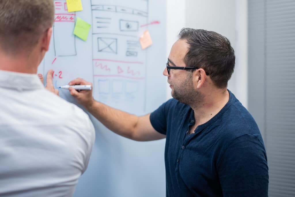 Whiteboard wireframe