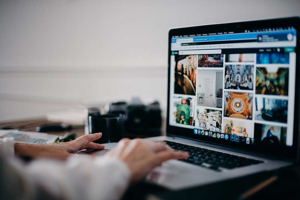 StockAfbeeldingen op een website